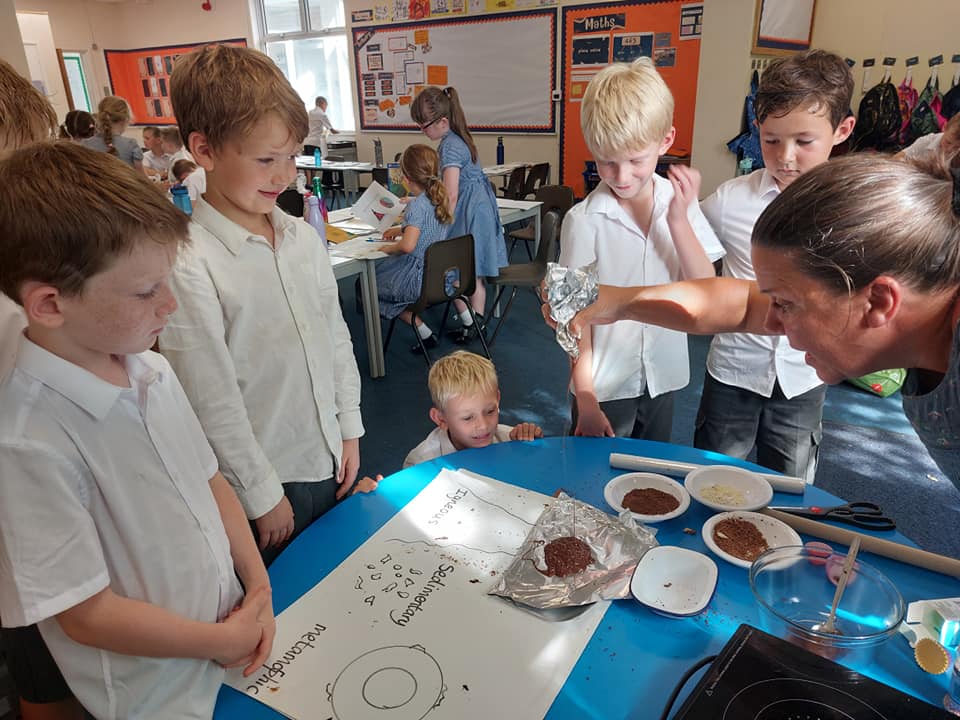 When learning about sedimentary, metamorphic and igneous rocks, Year 3 used chocolate to illustrate how they're formed over time. What a fabulous, hands on experience to bring their learning to life!